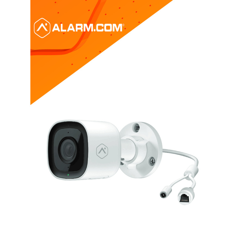 ALARM.COM ADCV727P- Camara bullet Exterior + Poe ( Pro ) + audio 2 vias 2 Mp Compatible Con Aplicación De Alarm.Com