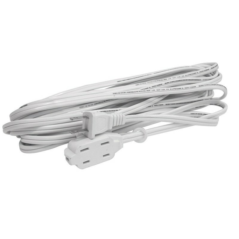 Extensión Eléctrica Doméstica de 4 metros / 127 V CA 8 A Máximo / Color Blanco