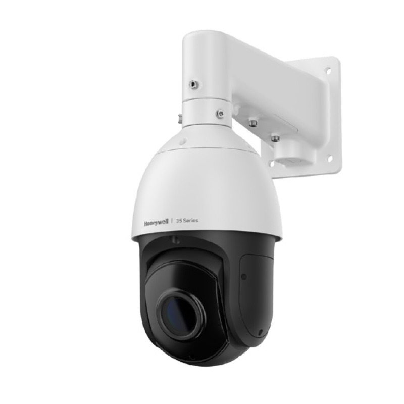 PTZ IP 5 Megapixel / 30X Zoom / 150 mts IR /  Ultra Baja Iluminación /  H265 / IA Filtro de Humanos y Vehiculos / Merodeo / PoE / Exterior IP67 / IK10 / ONVIF / NDAA / Serie 35 / 256 GB microSD / Audio I/O / Alarma I/O / Honeywell Security