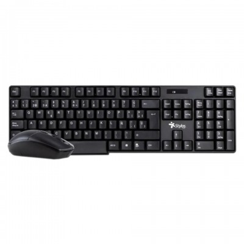 KIT TECLADO Y MOUSE STYLOS (STPKTM3B) INALAMBRICO,105 TECLAS,MOUSE 3 BOTONES,1000DPI,USB NANO,NEGRO image 2