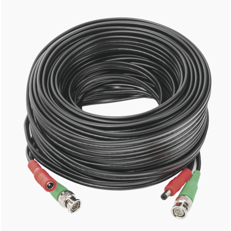 Cable coaxial  BNC RG59   Alimentación / SIAMÉS / 20 Metros / Aleación Cobre  Aluminio CCA / Para Cámaras 4K  / Uso interior y exterior