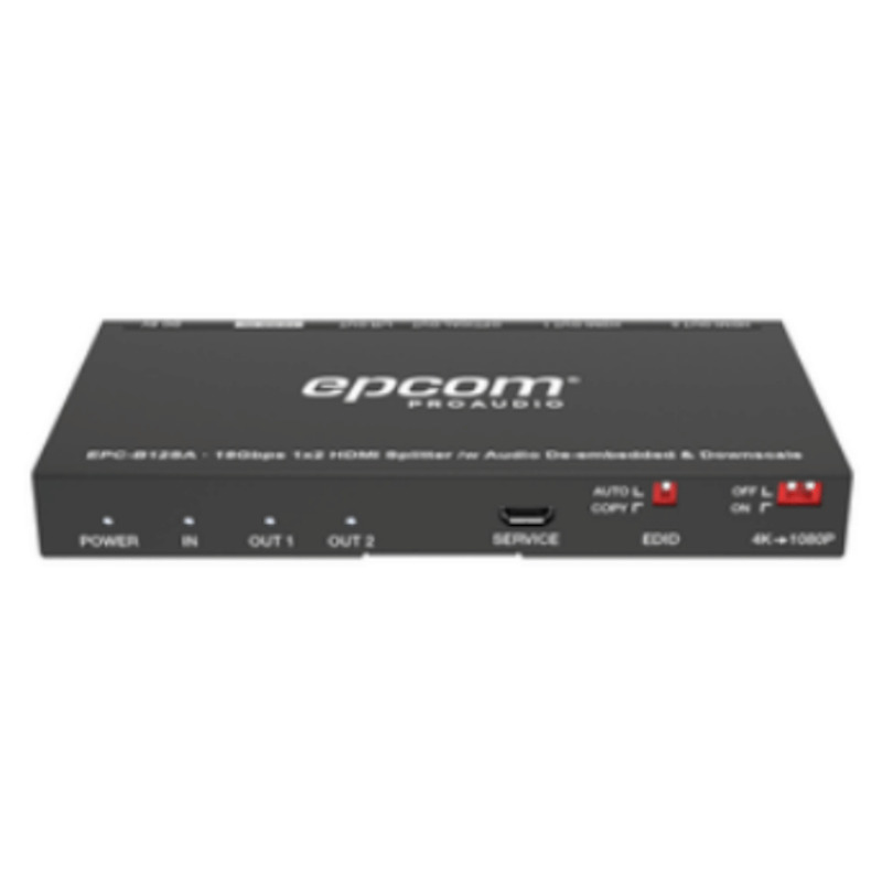Splitter HDMI 1x2 | 4K60Hz | Extractor de Audio | Down Scaler | HDR  444 | EDID | 18Gbps