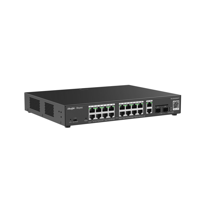 Switch L2 Administrable PoE con 16 puertos Gigabit PoE 8023af/at  2 SFP para fibra 1Gb gestión gratuita desde la nube 240w image 4