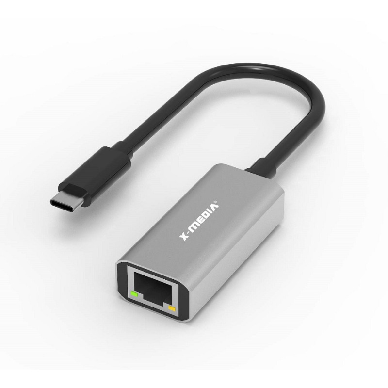 Adaptador X-Media XM-UE3000C USB Tipo-C a RJ45 gigabit ethernet plug and play
