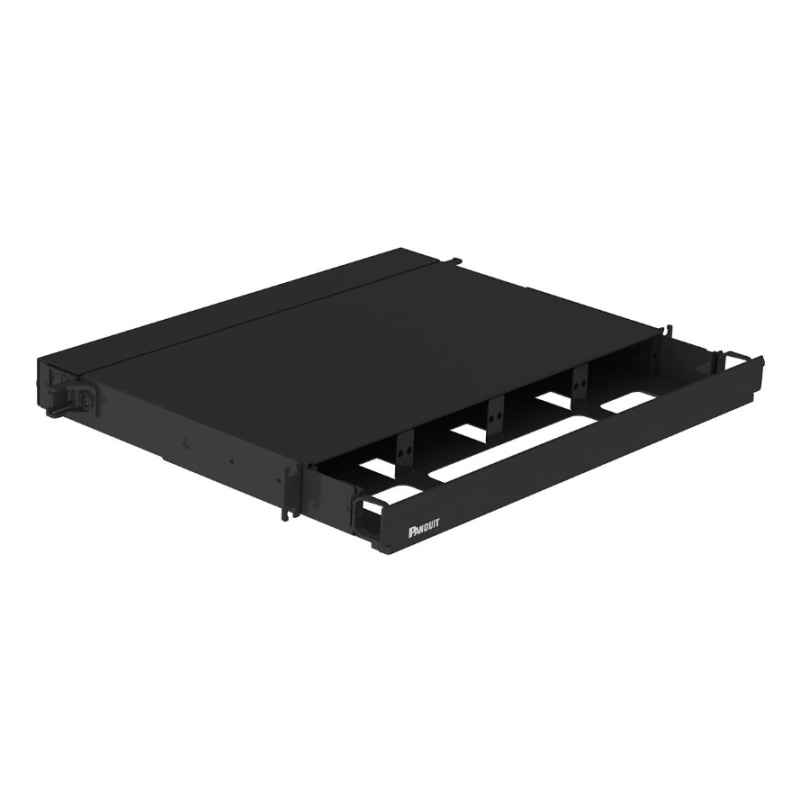 Panel de Distribución de Fibra Óptica Acepta 4 Placas FAP o FMP Bandeja Deslizable Hasta 96 Fibras Color Negro 1UR image 4