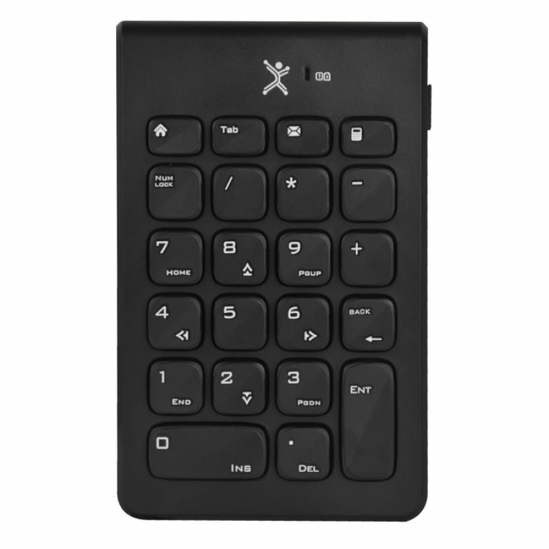 TECLADO NUMERO INALAMBRICO CONECTOR USB PORTATIL 22 TECLAS DE MEMBRANA PERFECT CHOICE NUMBRA - NEGRO