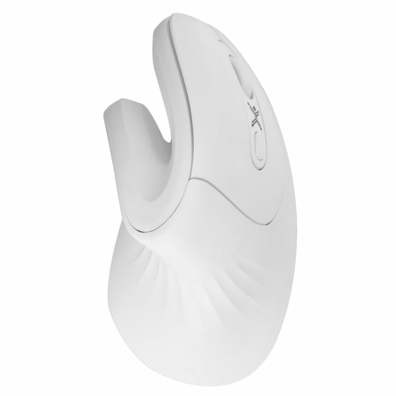 MOUSE VERTICAL INALAMBRICO 800 A 1200 DPI SILENCIOSO CONECTOR USB ERGONOMICO PERFECT CHOICE SNOUSE - BLANCO