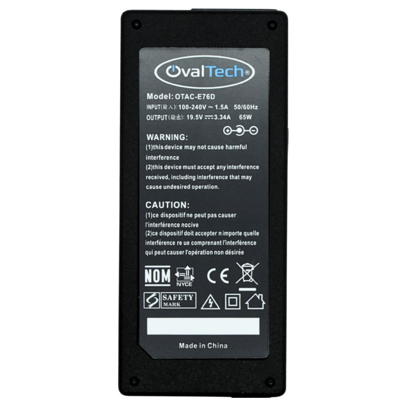 Ovaltech OTAC-E76D adaptador e inversor de corriente Interior 65 W Negro image 3