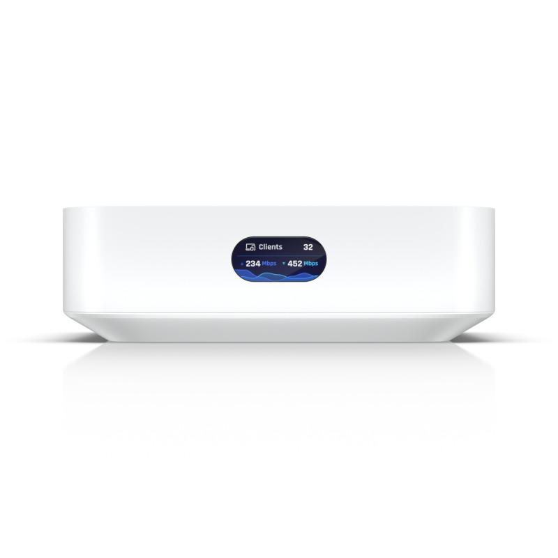 Router UniFi Ultra Express UX con WiFi 6 1 puerto WAN GbE / 1 puerto GbE LAN Administra hasta 4 dispositivos UniFi en modo  Gateway o funciona como AP hasta 50 clientes