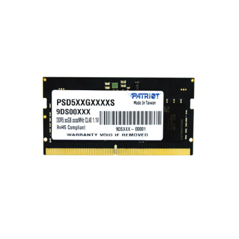 MEMORIA SODIMM DDR5 PATRIOT (PSD516G480081S) SIGNATURE 16GB (1X16GB) 4800MHZ CL40