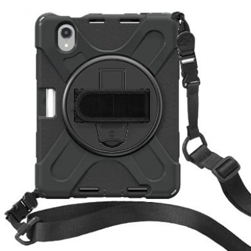 FUNDA BROBOTIX DE USO RUDO, CON CORREA Y GIRO 360 GRADOS PARA IPAD MINI, 6TA GENERACION