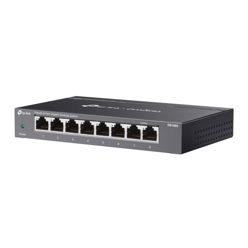 Switch TP-Link Omada DS108G metálico escritorio 8 puertos gigabit 10/100/1000M no administrable Auto-MDI/MDIX Green Ethernet image 3