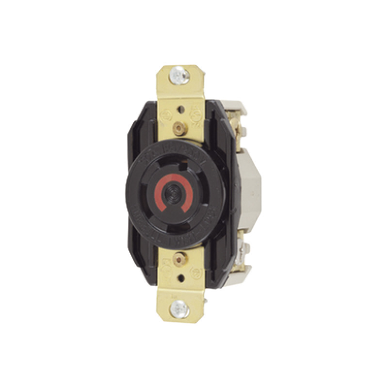 Receptáculo con Bloqueo de Media Vuelta Industrial 30 a 125/250 V CA / 3 Polos 4 Hilos / Nema L1430R
