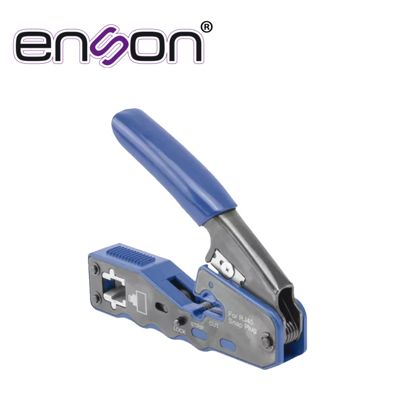 PINZA ENSON ENS-PASSTHR PARA CORTE Y FACIL TERMINADO DE PLUGS RJ45 PASS THROUGH ERGONOMICA