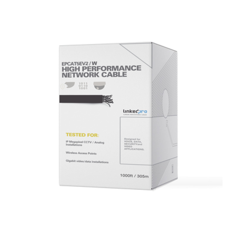 Bobina de 305 m 1000 ft Cat5e aleación de cobre y aluminio  CCA  color blanco uso interior image 3