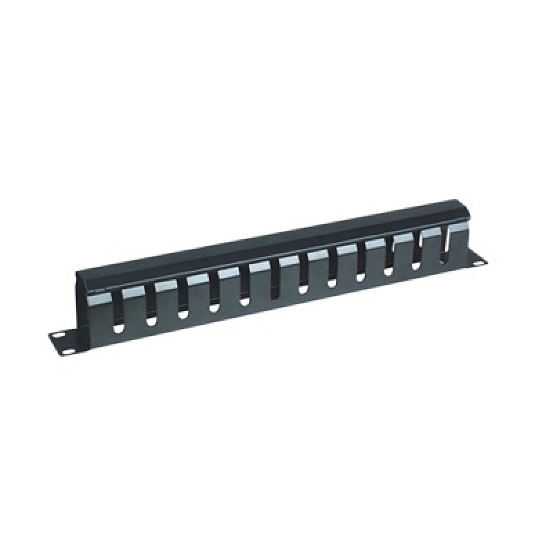 Organizador de Cables Horizontal de 1U para Rack de 19 con Cubierta Metálica image 3