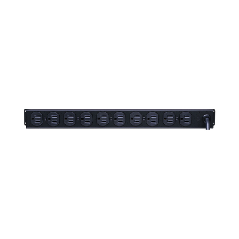 PDU Básico Para Distribución de Energía Con 10 Tomas NEMA 515R Traseras 1UR 15 Amp 120 Vca