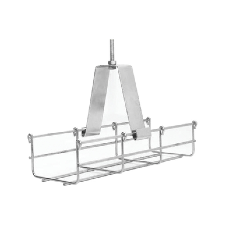 Suspensión conjunto 100 mm para montar la charola desde el techo con acabado Electro Zinc para varilla de 1/4 5/16 y 3/8