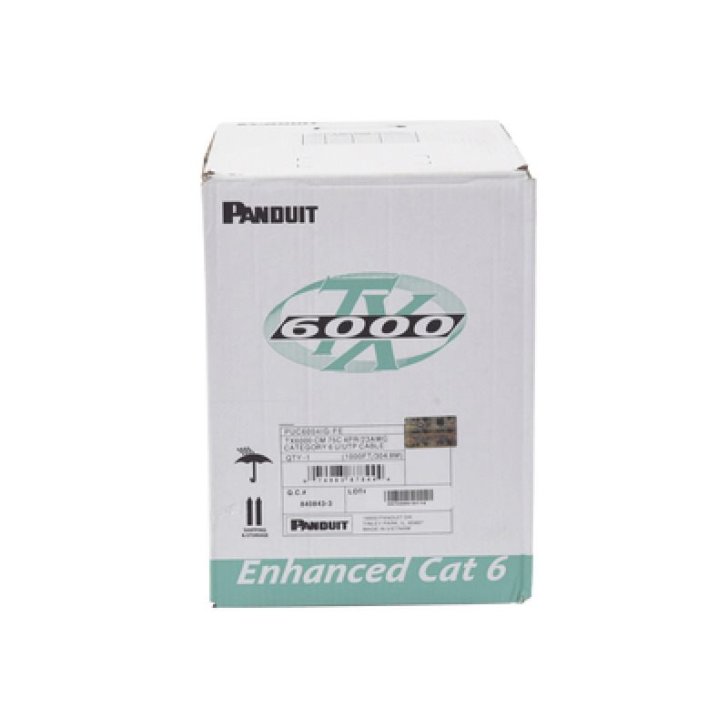 Bobina de Cable UTP 305 m de Cobre TX6000 PanNet Reelex Gris Internacional Categoría 6 Mejorado 23 AWG PVC CM de 4 pares image 3