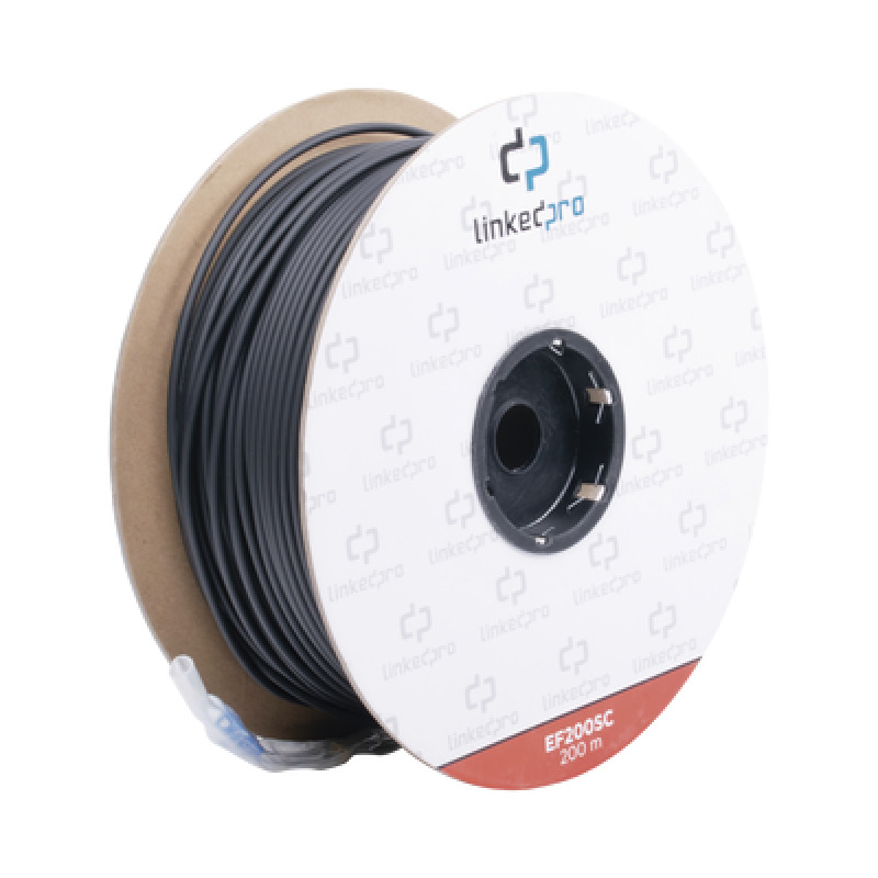 Carrete de Fibra Óptica Monomodo con Conectores SCSC Duplex Reforzada con Kevlar de 200 metros Para instalaciones subterráneas por tubería image 3