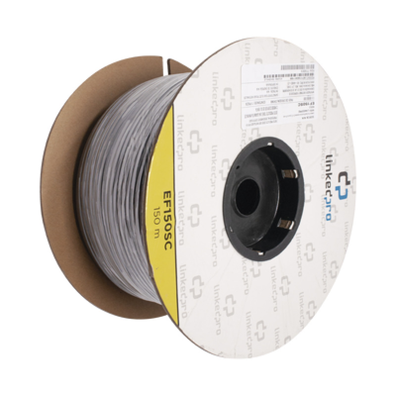 Carrete de Fibra Óptica Monomodo con conectores SCSC Duplex Reforzada con Kevlar de 150 metros Para instalaciones subterráneas por tubería
