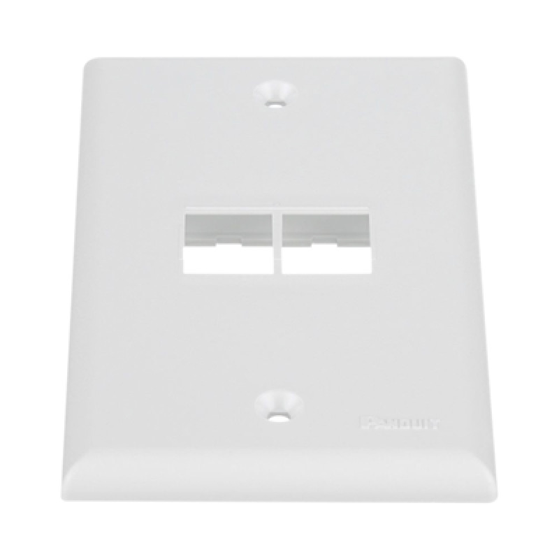 Placa de Pared Vertical Salida Para 2 Puertos Keystone Color Blanco