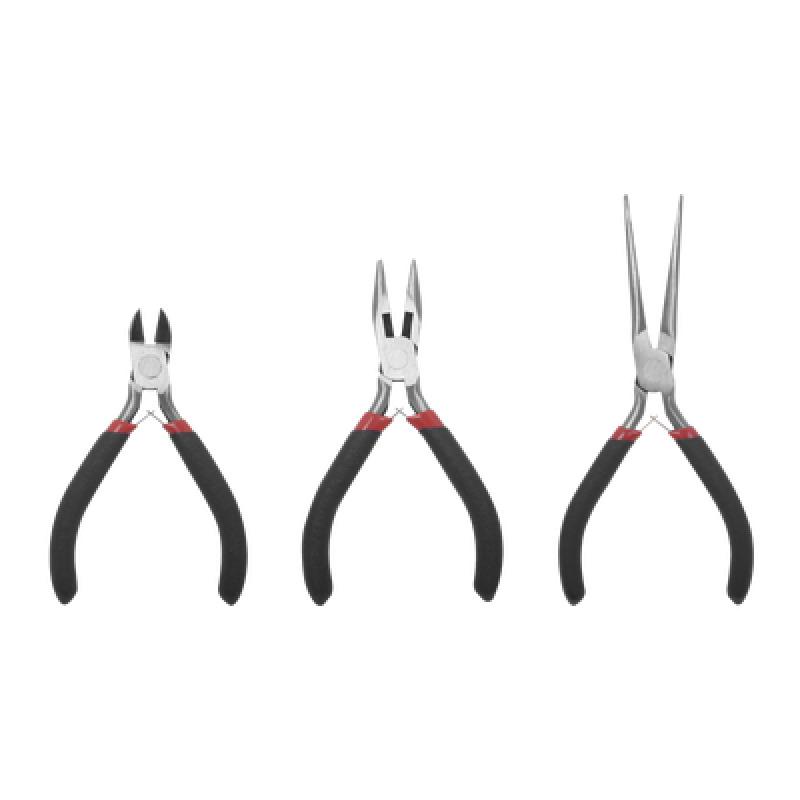 Juego de 3 Mini Pinzas de Corte de 5 Incluye Pinza de Punta Redonda Diagonal y Punta de Aguja image 4