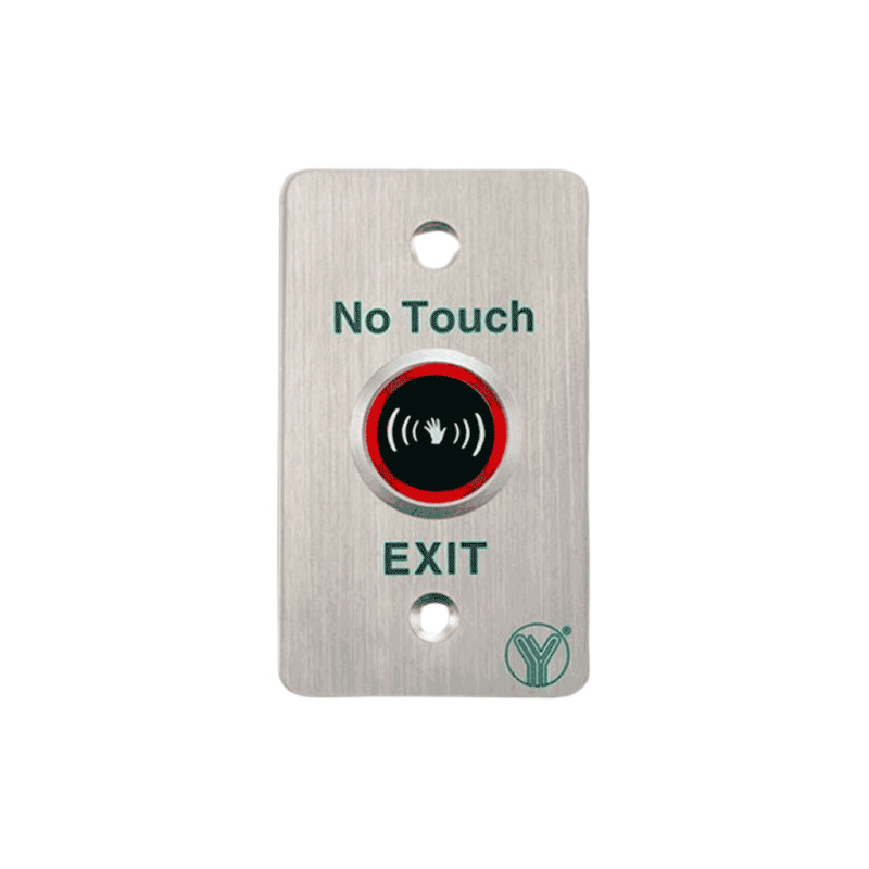 YLI KITISK841BLED800AM - Botón Liberador Sin Contacto con Sensor Infrarrojo Detección Ajustable y Retardo Programable, con Caja de Metal para Instalación Segura image 2