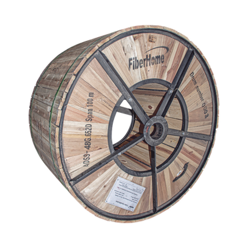 Carrete de 4 km de Fibra Óptica Aérea ADSS G652D Monomodo de 48 Hilos Exterior Span 100 Loose Tube image 3