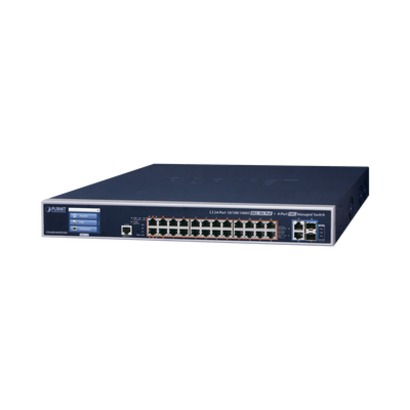 Switch Administrable L3 24 puertos Gigabit PoE 8023bt 2 puertos 10G SFP Pantalla Tactil Fuente Redundante 600W image 3