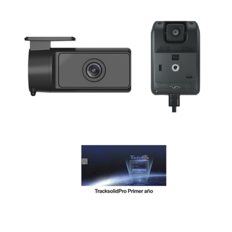 KIT Dashcam con sistema de control ADAS asistencia de manejo y Camara de cabina CI03 / Multiples alarmas /Comunicación dos vías / ideal para flotas vehiculares / Facil instalacio / Incluye primer año de plataforma TrackSolidPro