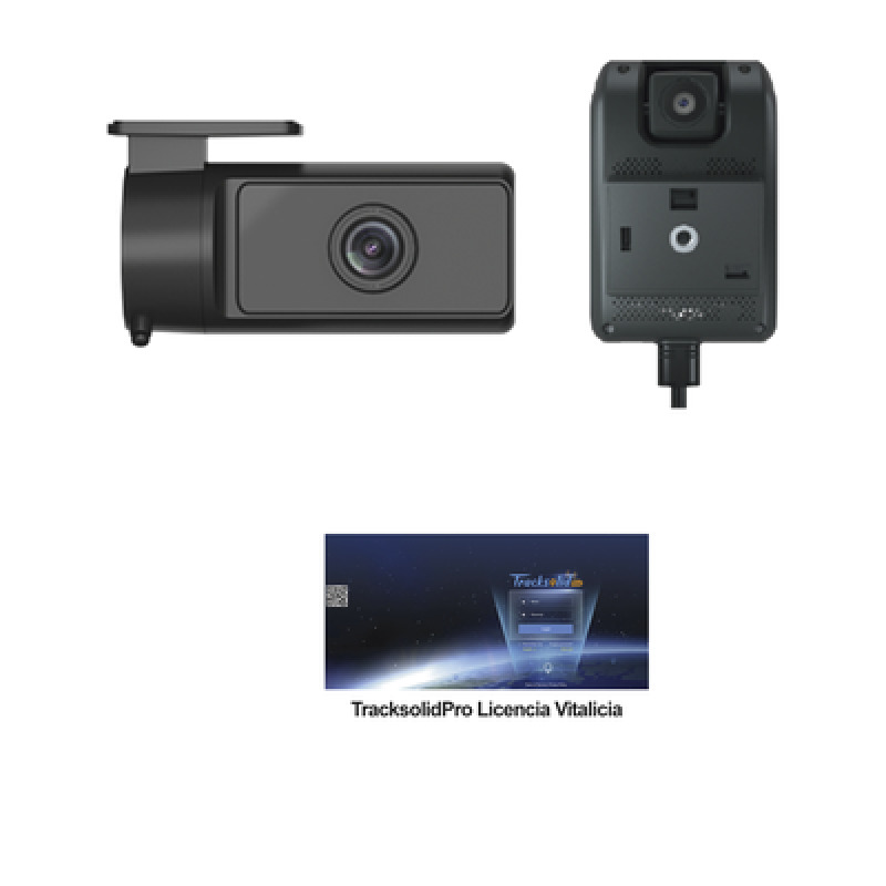 KIT Dashcam con sistema de control ADAS asistencia de manejo y Camara de cabina CI03 / Multiples alarmas /Comunicación dos vías / ideal para flotas vehiculares / Facil instalacio / Incluye licencia vitalicia plataforma TrackSolidPro image 2