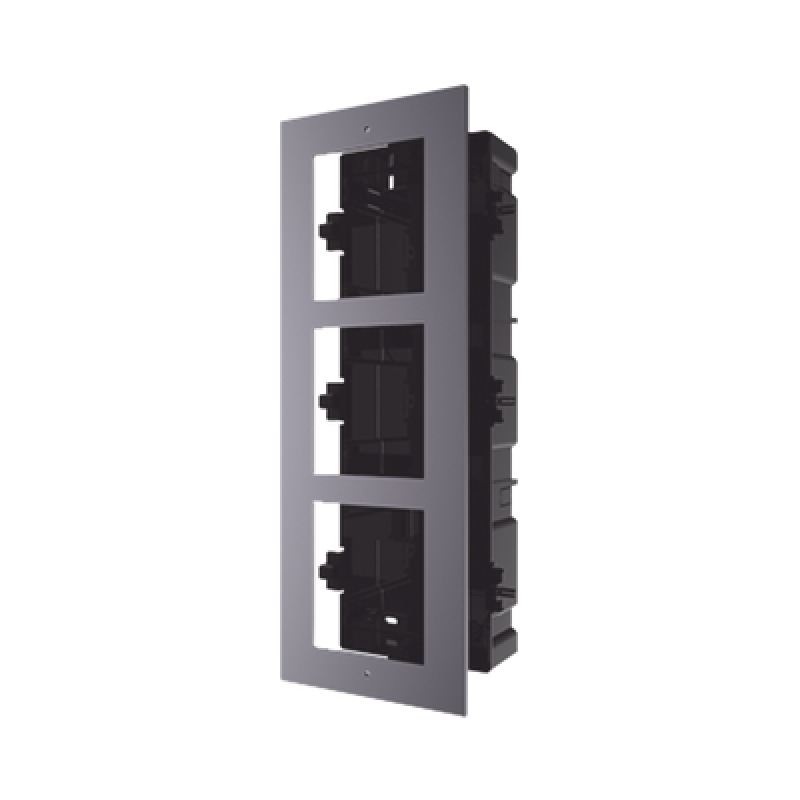 Base de 3 Espacios para EMPOTRAR Módulos de Videoporteros Hikvision image 3