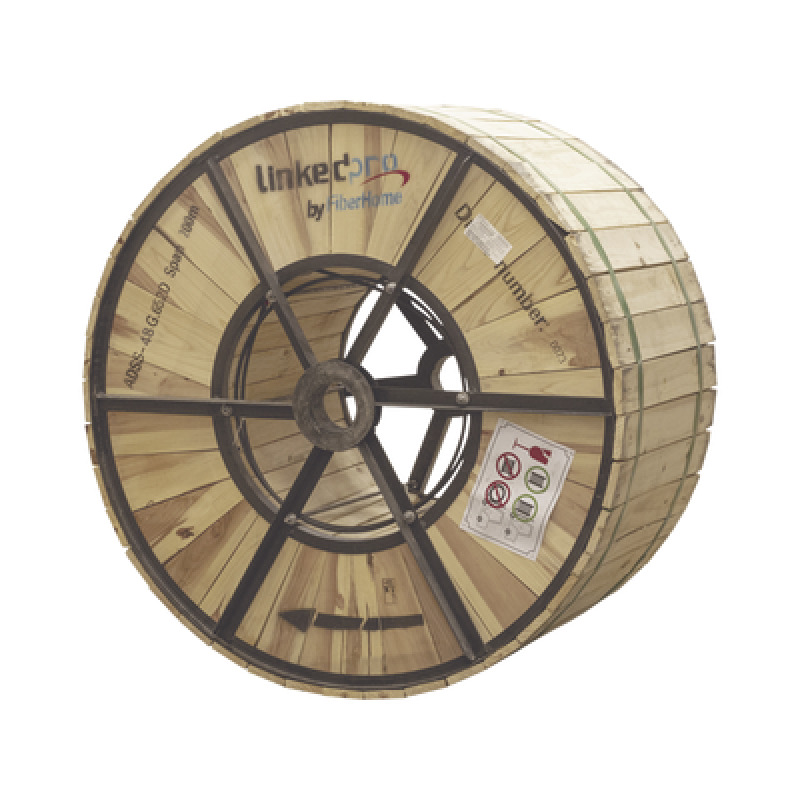 Carrete de 4 km de Fibra Óptica Aérea ADSS G652D Monomodo de 48 Hilos Exterior Span 200 Loose Tube image 3