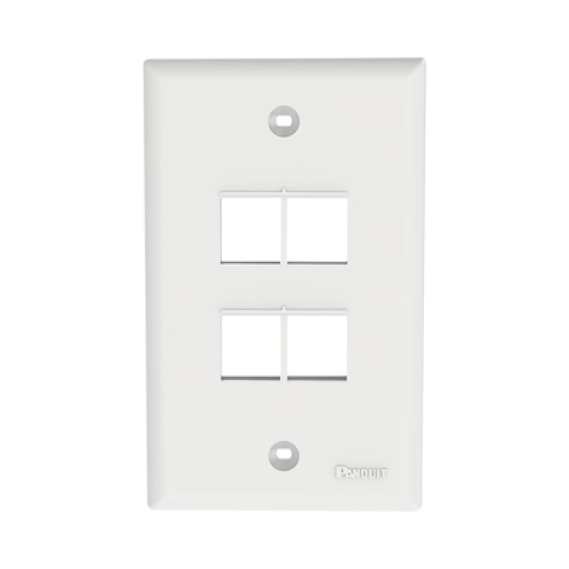Placa de Pared Vertical Salida Para 4 Puertos Keystone Color Blanco image 4