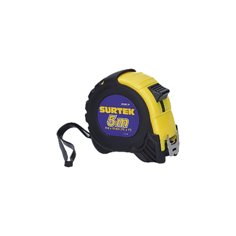 Flexometro anti impacto de 5 metros cinta ancha con boton de freno image 2