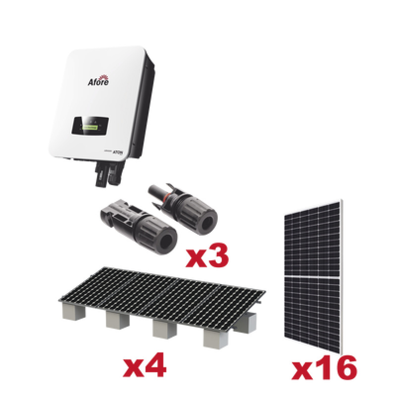 Kit Solar Interconexion  / 8kW  220Vca / Inversor AFORE / Montaje Incluido  