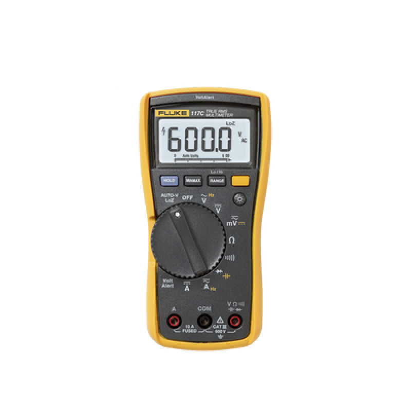 Multímetro Digital para Electricista con Detector de Voltaje sin Contacto Uso con Voltaje Máximo de 600 V Pantalla LED Retroiluminada