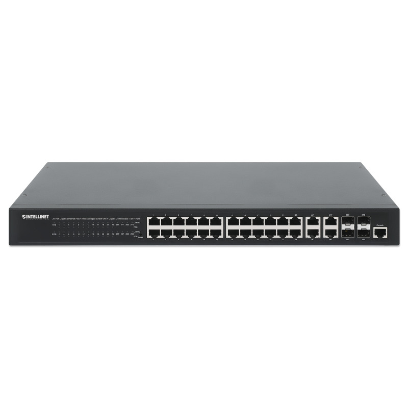Switch PoE Intellinet WebAdmin Gigabit 24 puertos Power over Ethernet (PoE+/PoE) image 4