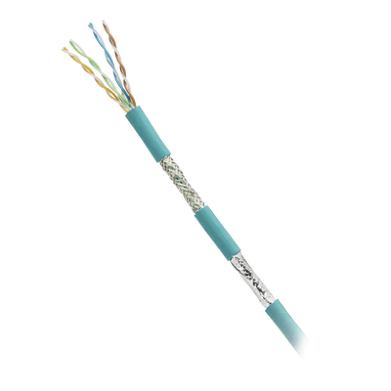 Bobina de Cable Blindado SF/UTP Categoría 5e de 4 pares Uso Industrial con Resistencia al Aceite y Rayos UV Multifilar 24/7 Flexible Color Azul Cerceta Bobina de 305m image 3