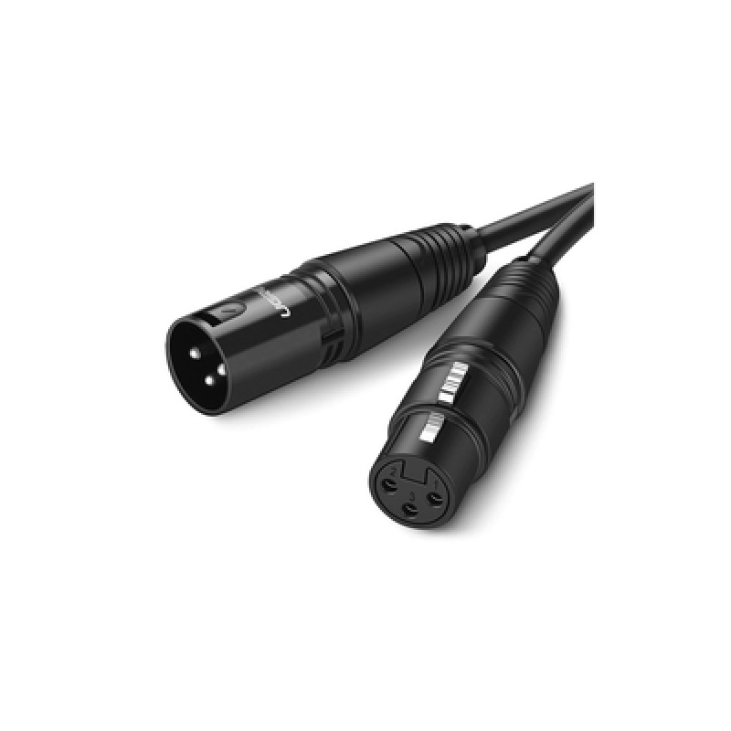 Cable para Micrófono XLR Tipo Canon Macho a Hembra / 10 Metros / Plug  Play / Antiinterferencias / Triple Blindaje / Alta Calidad / Color Negro