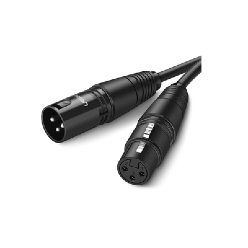 Cable para Micrófono XLR Tipo Canon Macho a Hembra | 5 Metros Plug  Play | Anti interferencias | Triple Blindaje | Alta Calidad | Color Negro