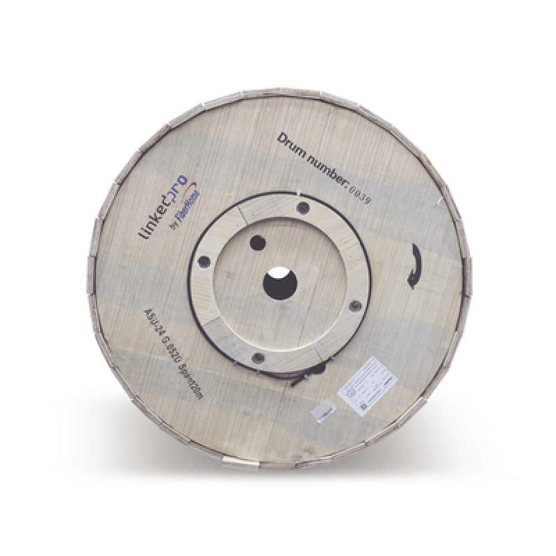 Carrete de 4 km de Fibra Óptica Aérea Mini ADSS ASU G652D Monomodo de 24 Hilos Exterior Span 120 Loose Tube image 3