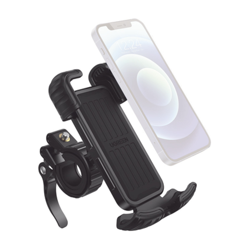 Soporte de Celular para Manillar de Motocicleta o Bicicleta / Anti Vibración / Protección de clip Antideslizante / Rotación de 360 / Bloqueo de Seguridad / Compatible con manillar de 06 a 175 / Soporta dispositivos de 46 image 3