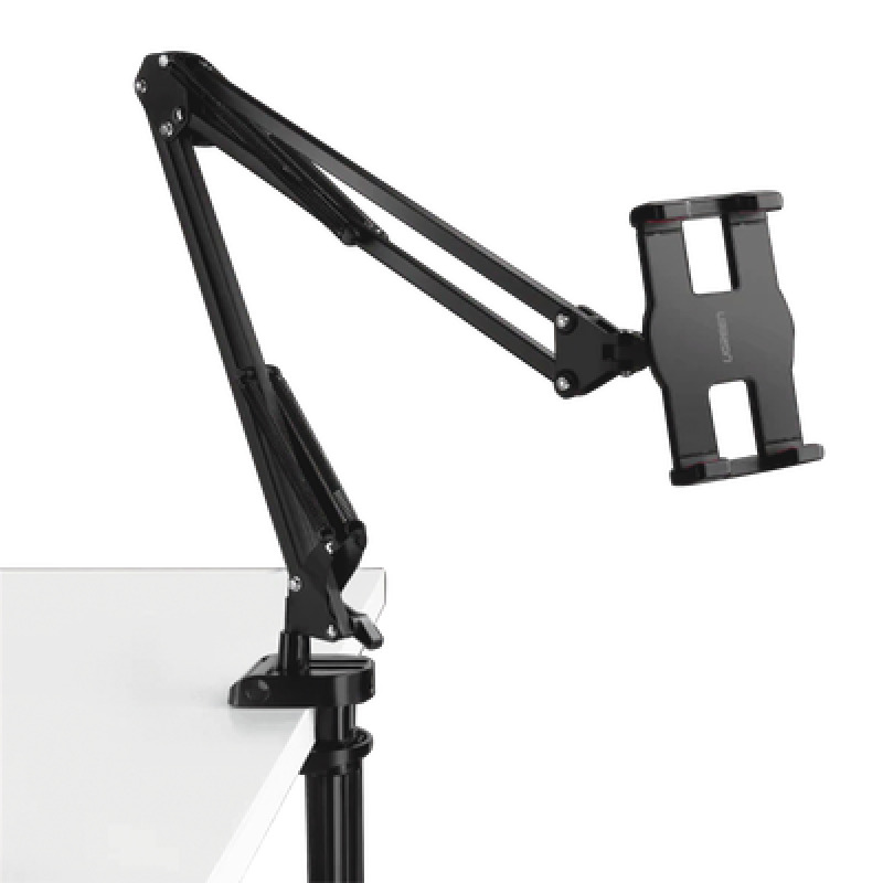 Soporte para Tableta con Brazo tipo Perezoso / Brazo Ajustable y Cabezal de 360 / 3 Perillas de Ajuste / Soporta dispositivos de 4 a 129 de hasta 15 KG / ABS Metal de Alta Calidad