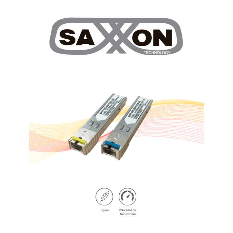 OEM - SFP-GE-LX-1310/1550nm SC - Par de transceptor fibra óptica SFP monomodo / TX1310/RX1550nm / Bidireccional / DDM / Conector SC simple / mini-Gbic / Velocidad 1.25G / Hasta 20 KM de conexión