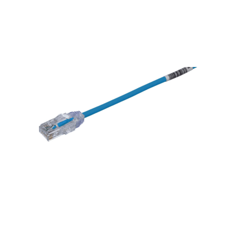 Cable de Parcheo TX6 UTP Cat6 Diámetro Reducido 28AWG Color Azul 100 ft  image 2