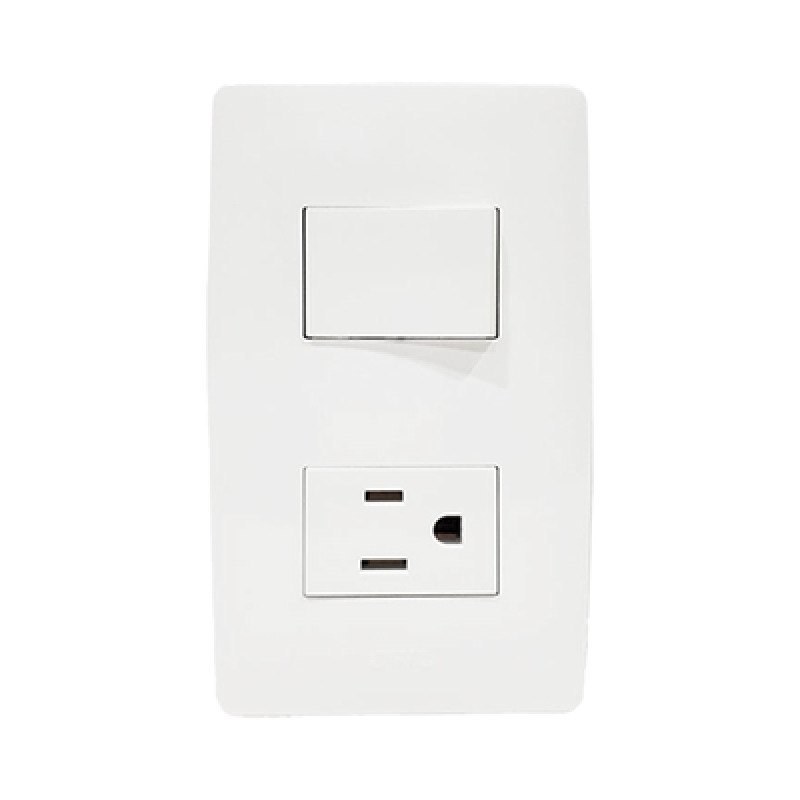 Apagador Escalera y Contacto de 127 V60 Hz 10/15 A