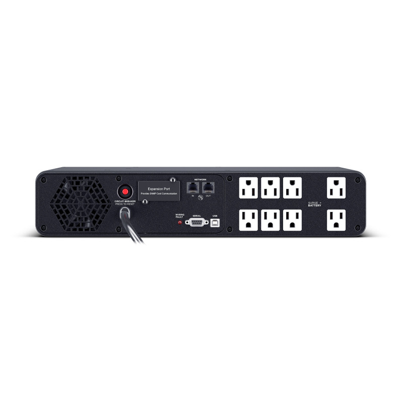 UPS de 1500 VA/1000 W Topología Línea Interactiva Entrada 120 Vca NEMA 515P Onda Senoidal Pura Torre o Rack 2 UR Con 8 Tomas NEMA 515R image 5