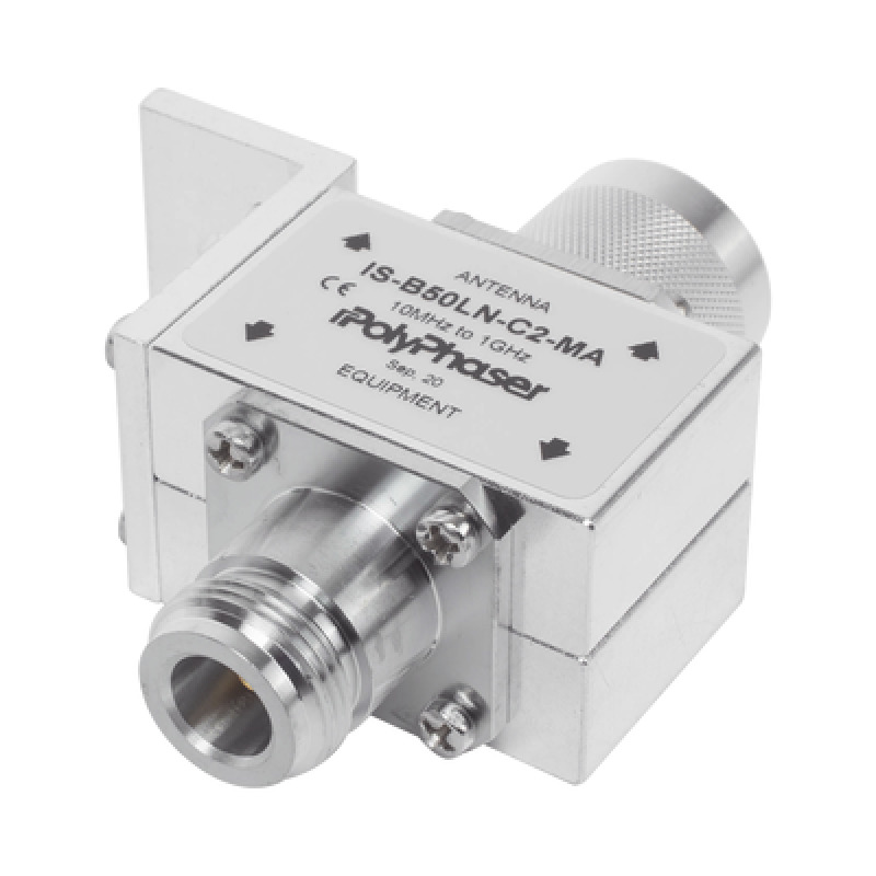 Protector RF Coaxial Para 10 a 1000 MHz Con Ceja Frontal Con Conectores N Macho y NHembra 50